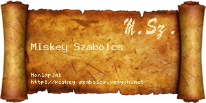 Miskey Szabolcs névjegykártya