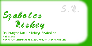 szabolcs miskey business card